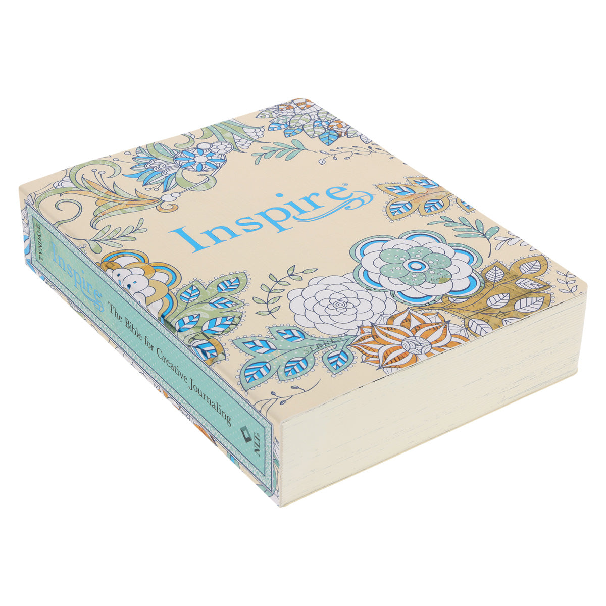 NLT Cream Floral Paperback Inspire Filament-Enabled Bible image 2