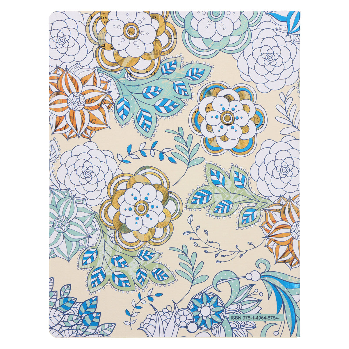 NLT Cream Floral Paperback Inspire Filament-Enabled Bible image 1