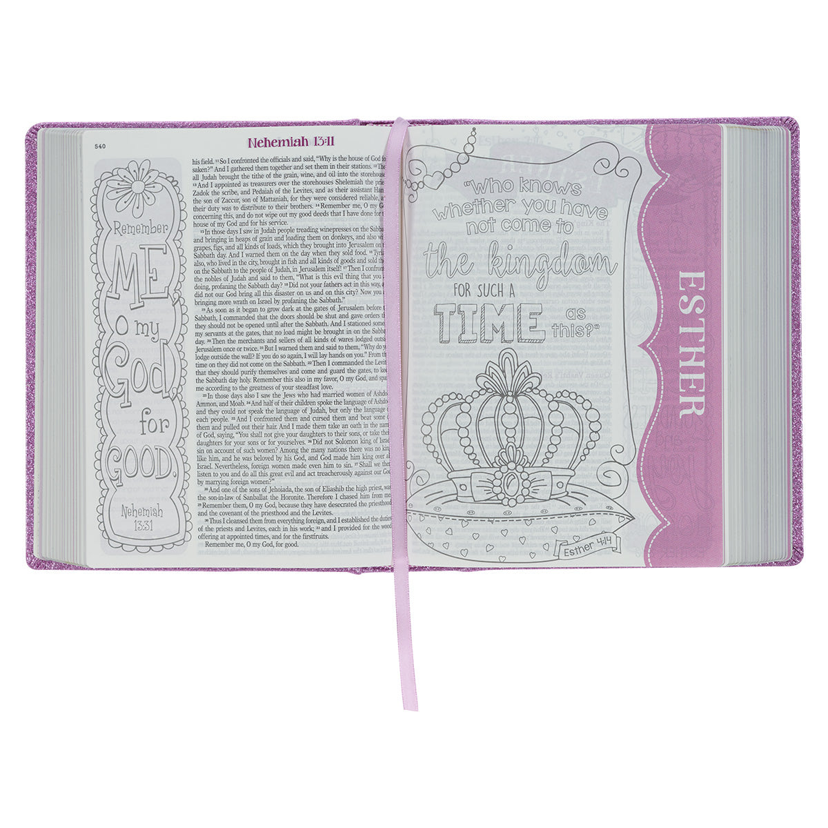 ESV Purple Glitter Hardcover My Creative Bible For Girls image 4