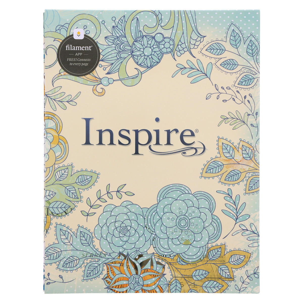 NLT Cream Floral Paperback Inspire Filament-Enabled Bible image 6