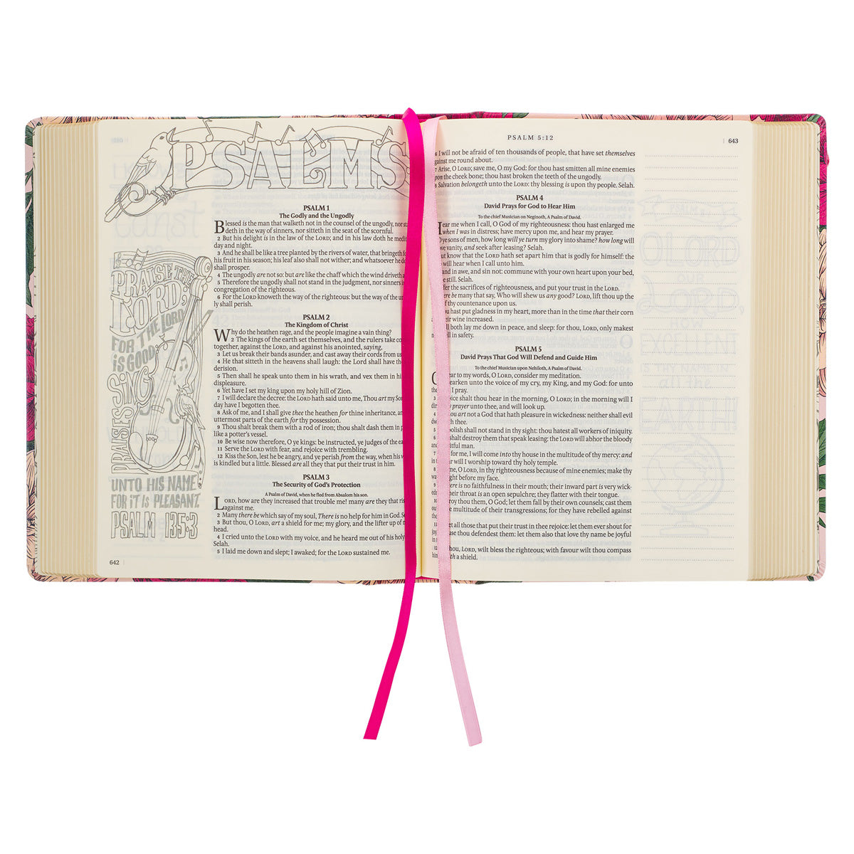 KJV Pink Floral Hardcover My Creative Bible image 4