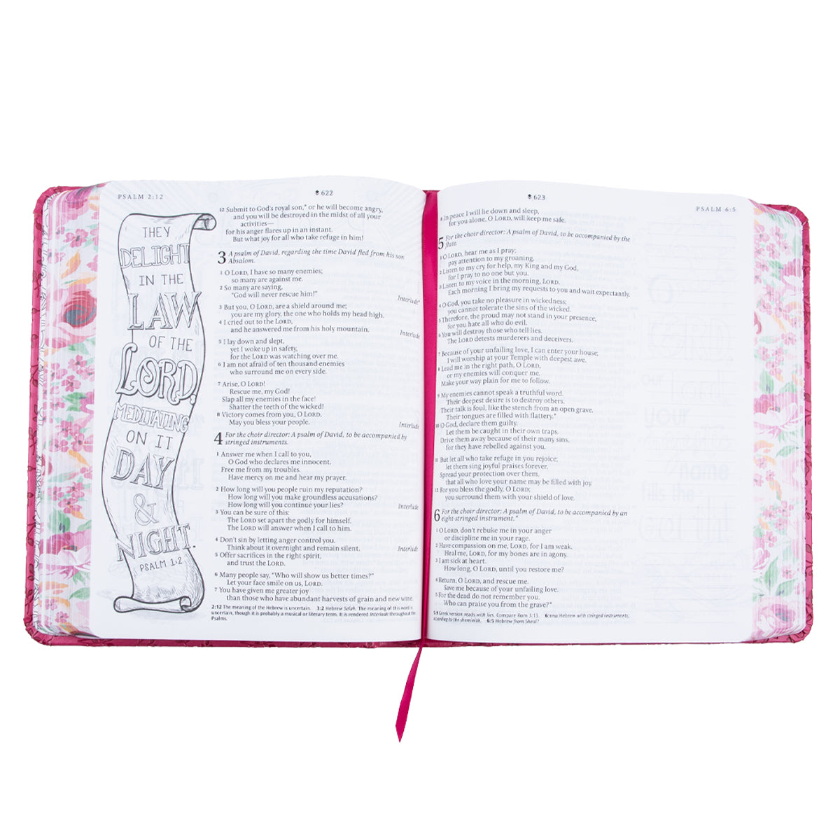 NLT Pink Peony Faux Leather Inspire Filament Bible image 4