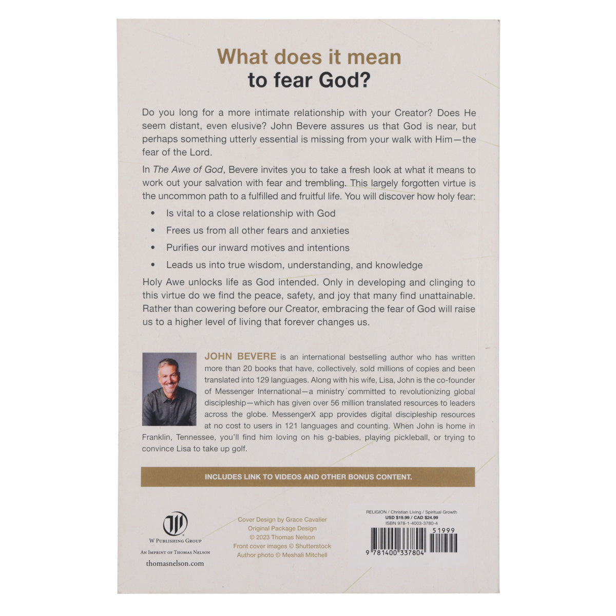 The Awe Of God The Astounding Way A Healthy Fear Of God Transforms Your Life (Paperback) image 1