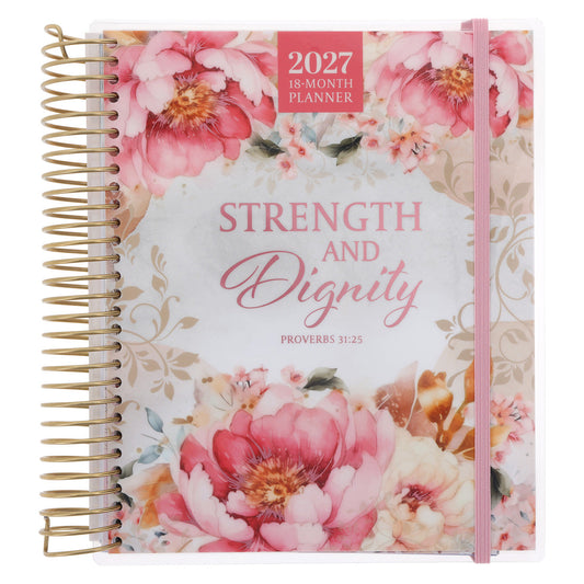 2027 Diary - 18-Month Planner for Women - Strength and Dignity - Wirebound image 0