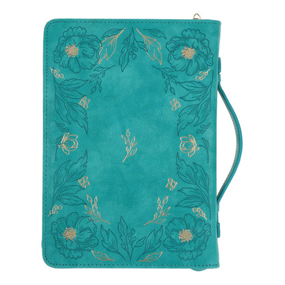 I Can Do All Things Through Christ Teal Faux Leather Bible Bag image 1