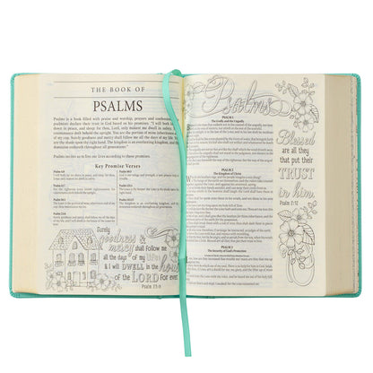 KJV Turquoise Faux Leather Hardcover My Promise Bible image 4