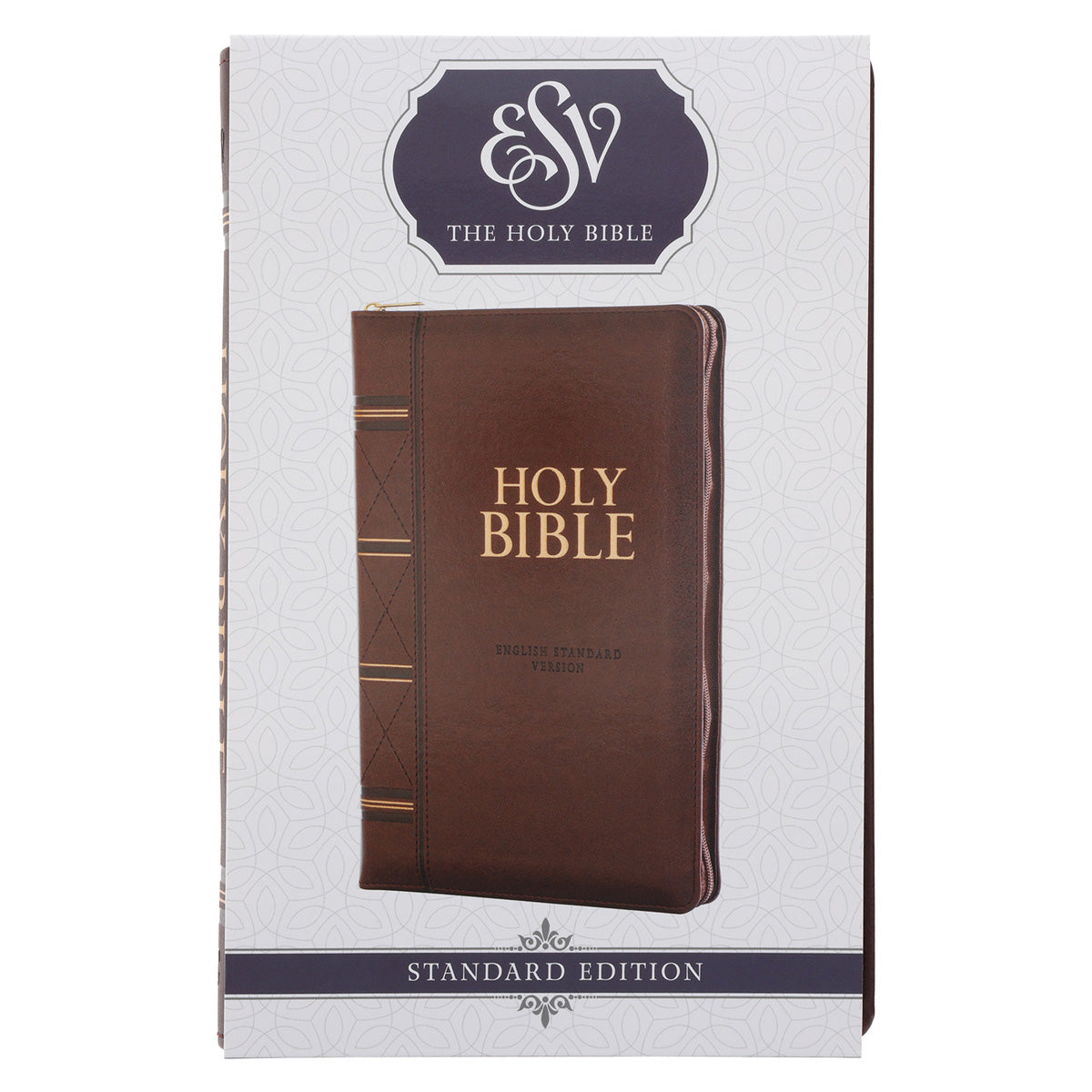 ESV Dark Brown Faux Leather Standard Bible Thumb Indexed With Zip image 6
