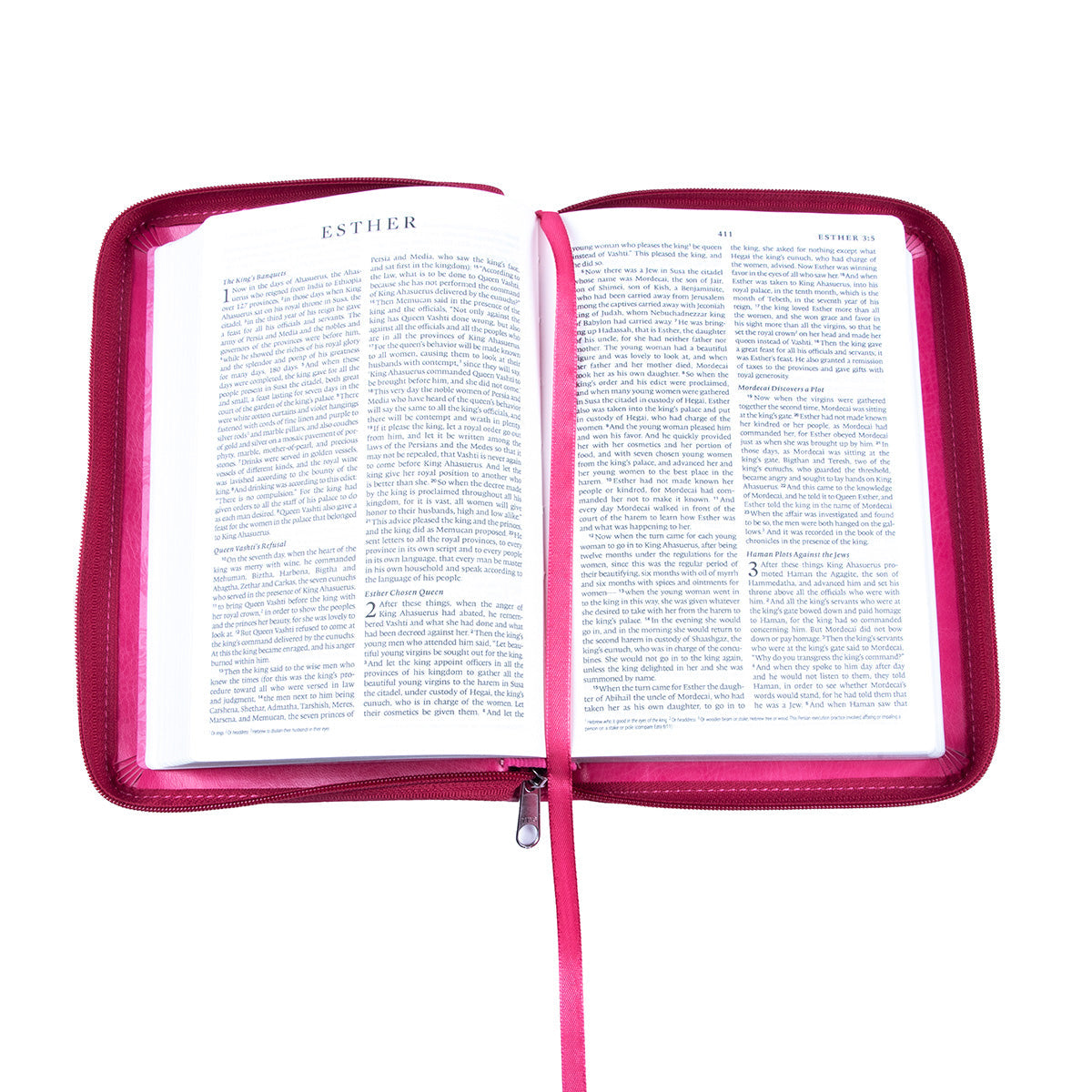 ESV Pink Faux Leather Compact Bible With Zip image 5