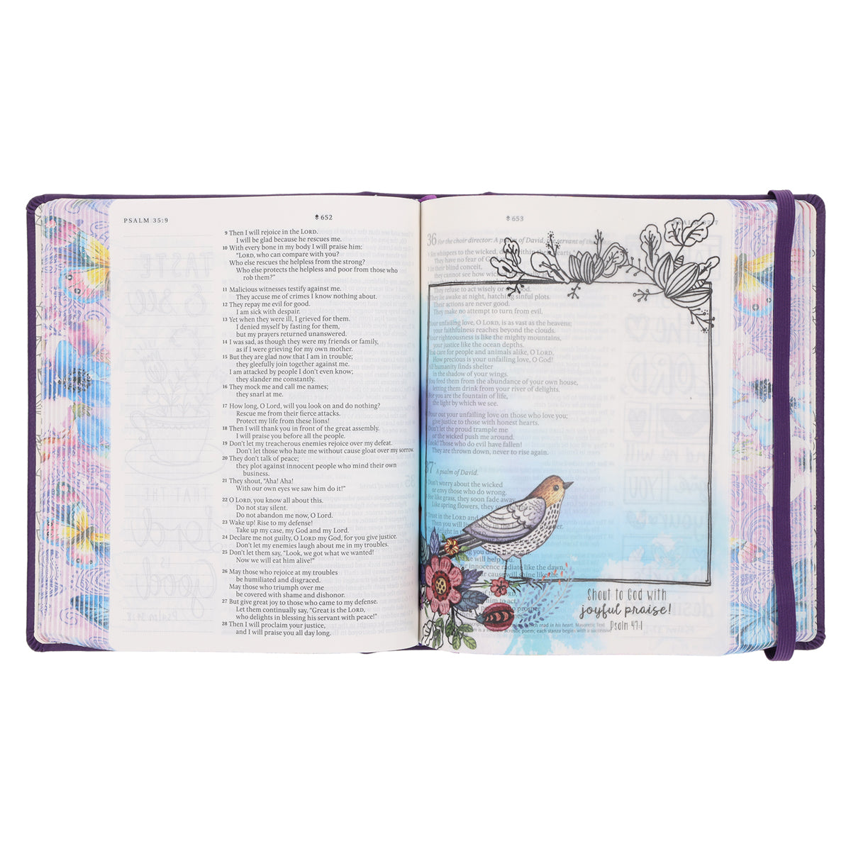 NLT Purple Faux Leather Hardcover Inspire Praise Filament-Enabled Edition Bible image 3