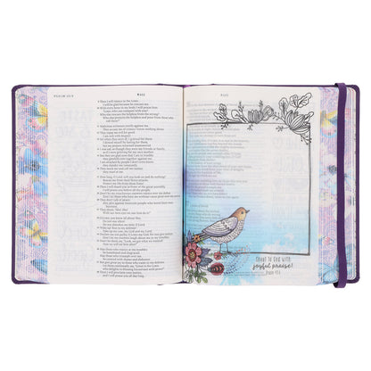 NLT Purple Faux Leather Hardcover Inspire Praise Filament-Enabled Edition Bible image 3