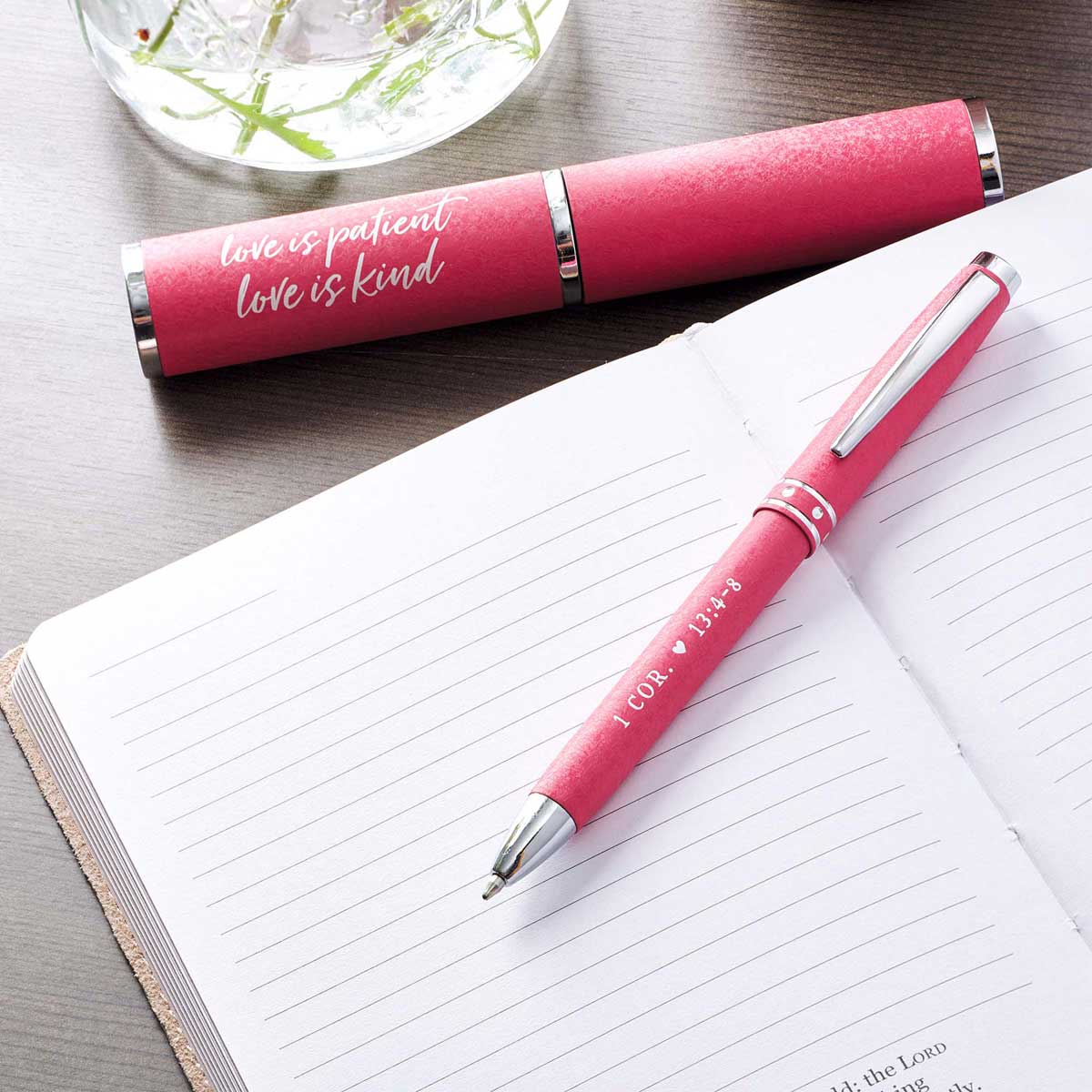 Love Is Patient Love Is Kind Metal Pen In Tube - 1 Corinthians 134-8 image 3