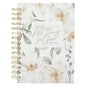 God Works Together All Things for Good White Floral Hardcover Wirebound Journal image 0