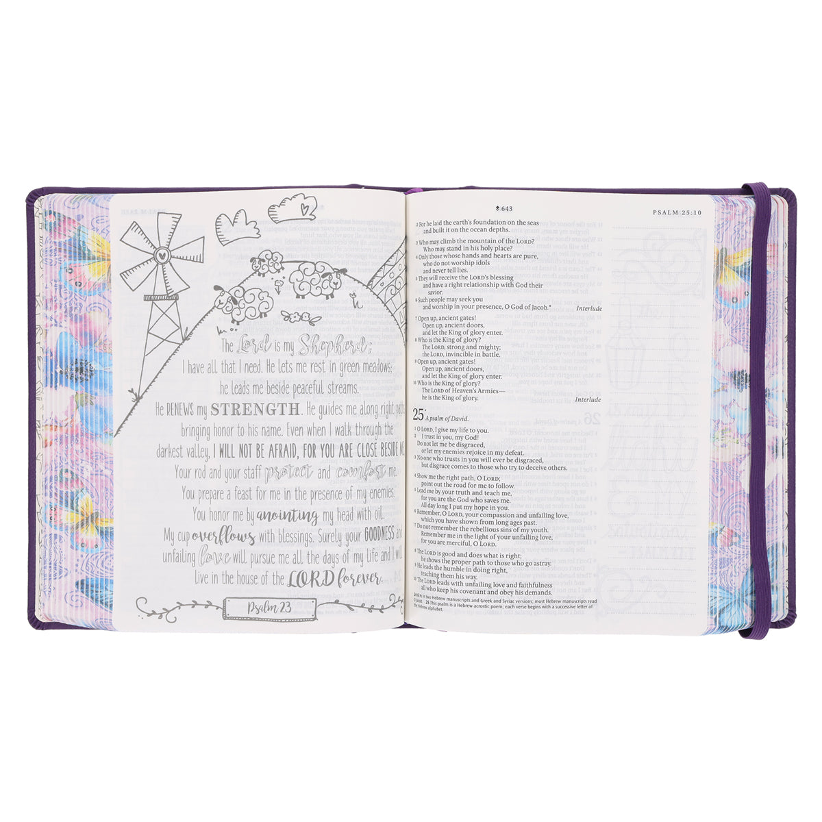 NLT Purple Faux Leather Hardcover Inspire Praise Filament-Enabled Edition Bible image 1