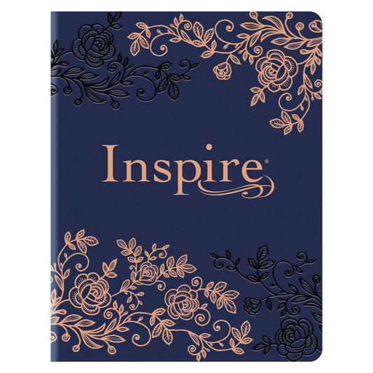 NLT Navy Hardcover Faux Leather Inspire Filament-Enabled Bible image 0