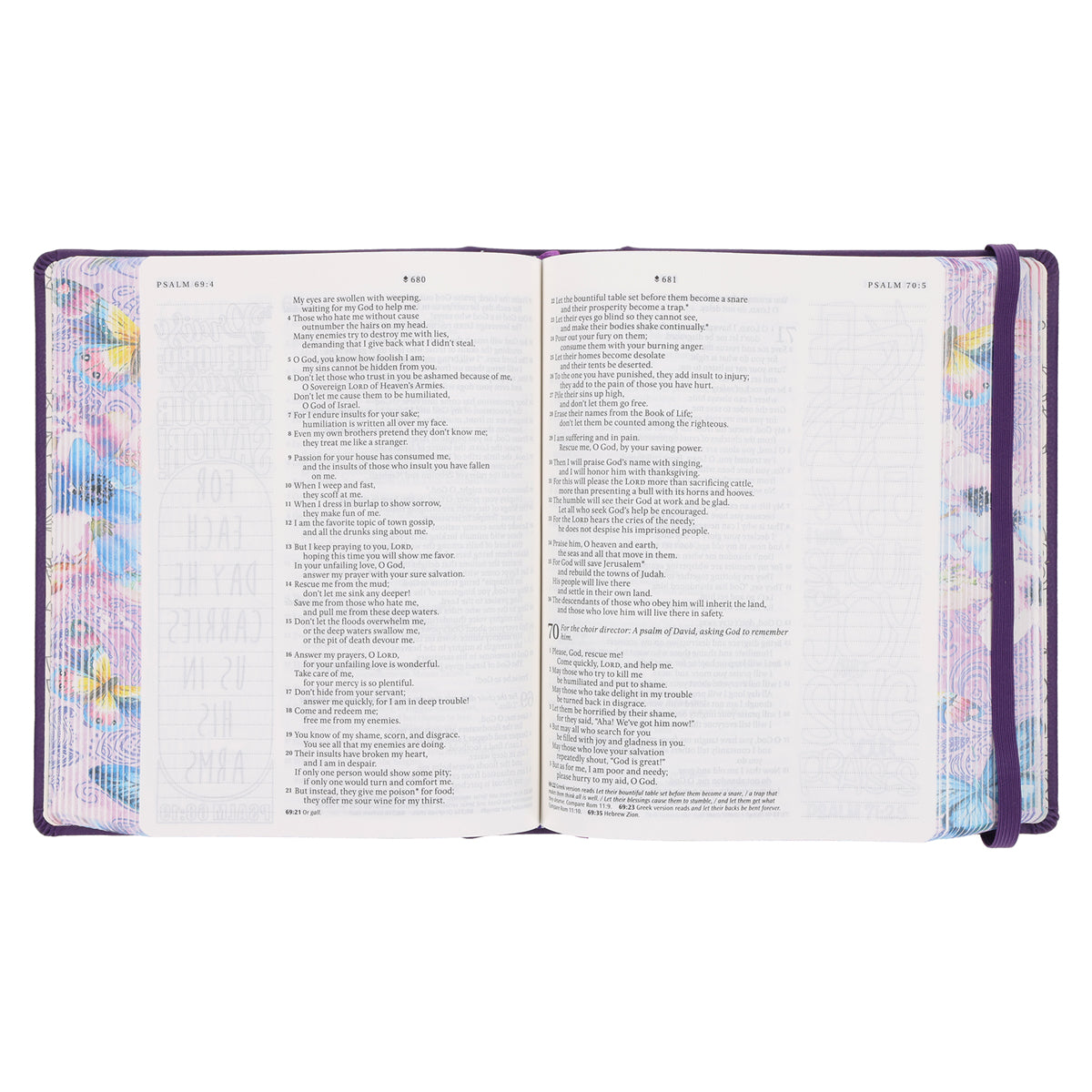 NLT Purple Faux Leather Hardcover Inspire Praise Filament-Enabled Edition Bible image 4