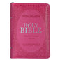 ESV Pink Faux Leather Compact Bible With Zip image 0