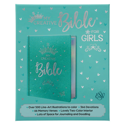 ESV Turquoise Faux Leather Hardcover My Creative Bible For Girls image 3