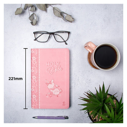 NLT Pink Deer Flexcover Faux Leather Baby Bible for Girls image 7