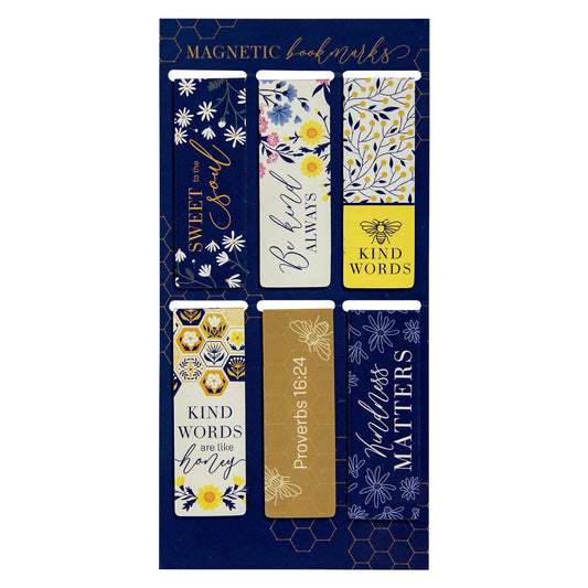 Kind Words Six Piece Magnetic Bookmark Set image 0