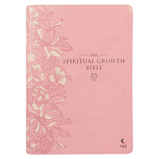 NLT Pink Faux Leather Thumb Indexed Spiritual Growth Bible image 0