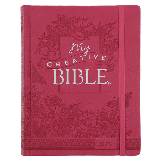 KJV Pink Faux Leather Hardcover My Creative Bible image 0