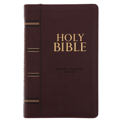 ESV Dark Brown Faux Leather Standard Bible Thumb Indexed With Zip image 0