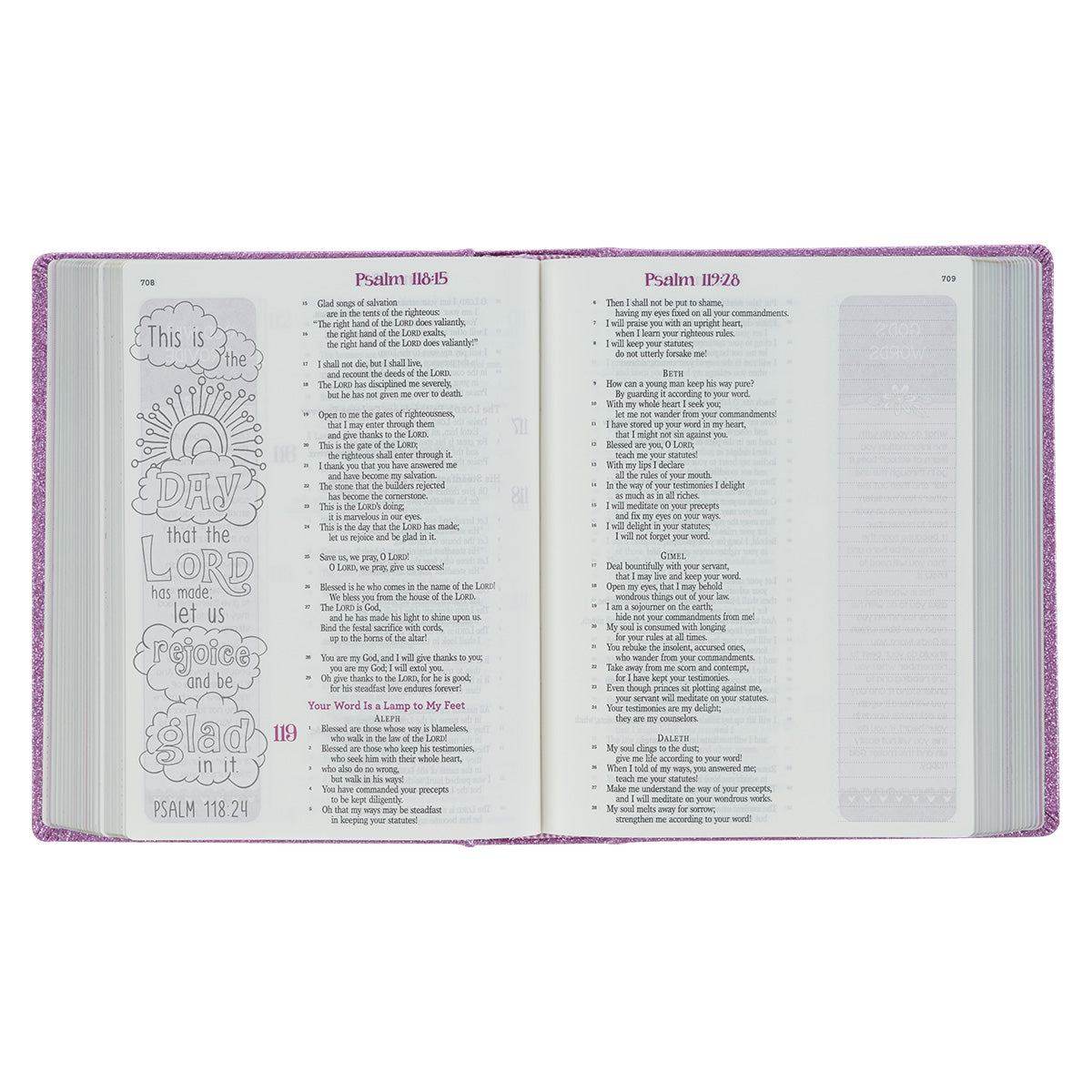 ESV Purple Glitter Hardcover My Creative Bible For Girls image 5
