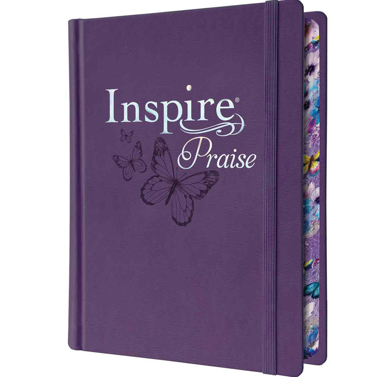NLT Purple Faux Leather Hardcover Inspire Praise Filament-Enabled Edition Bible image 0
