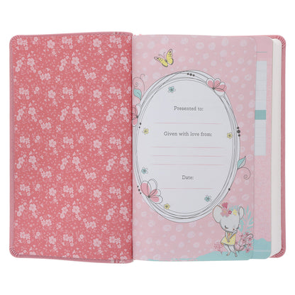 NLT Pink Deer Flexcover Faux Leather Baby Bible for Girls image 4