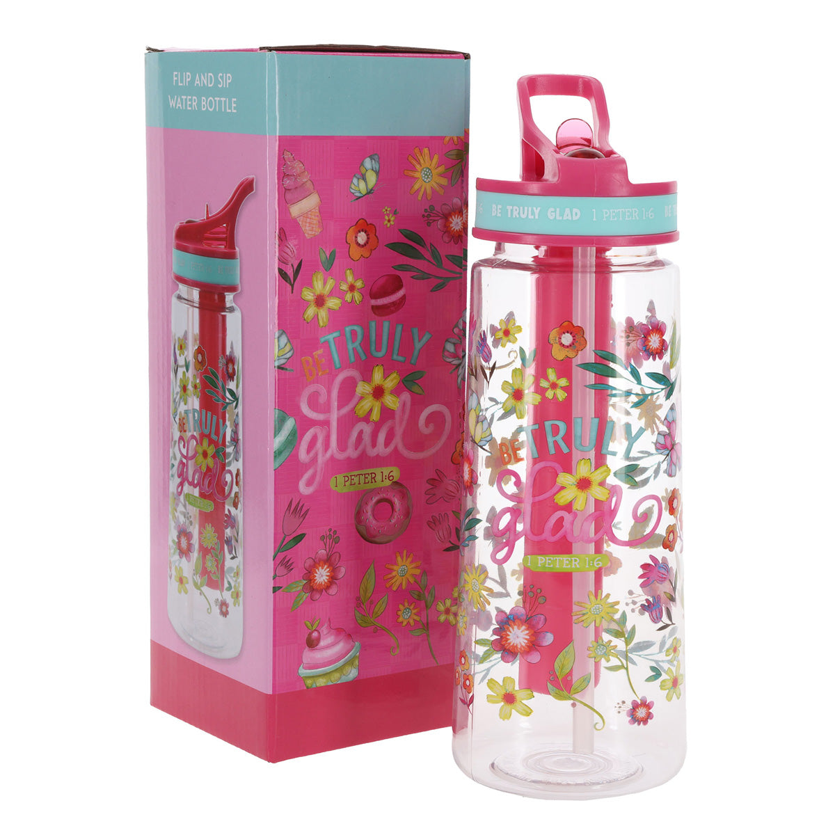 Be Truly Glad Plastic Water Bottle image 3