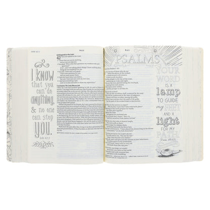NLT Cream Floral Paperback Inspire Filament-Enabled Bible image 5