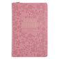 ESV Pink Floral Faux Leather Standard Bible with Zip