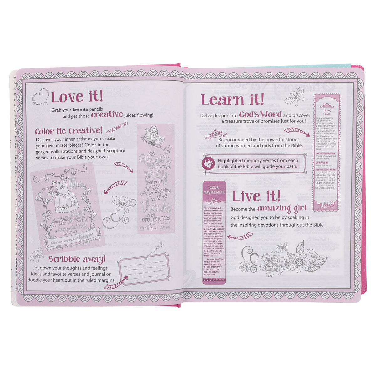 ESV Pink Color-Changing Hardcover My Creative Bible for Girls image 6