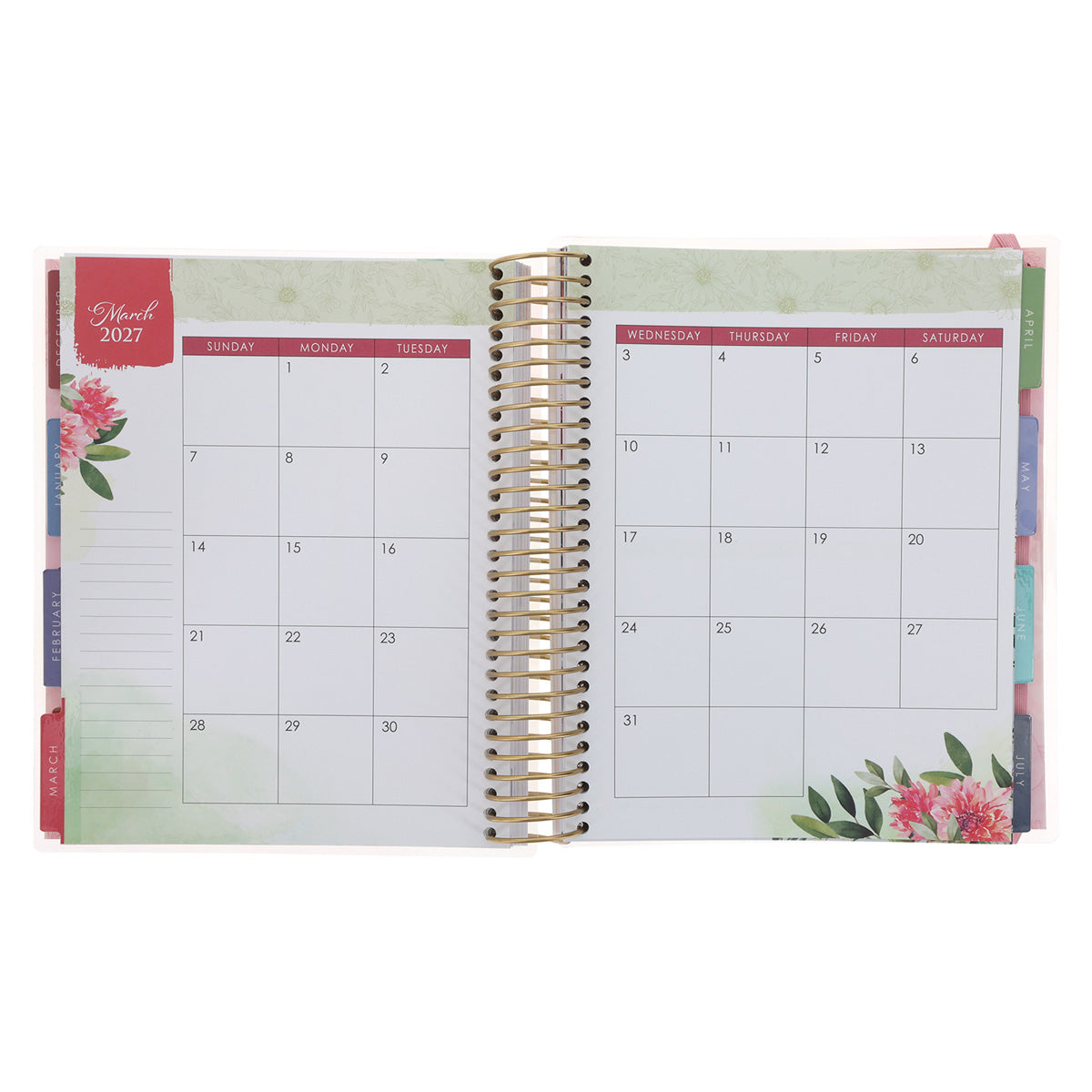 2027 Diary - 18-Month Planner for Women - Strength and Dignity - Wirebound image 4