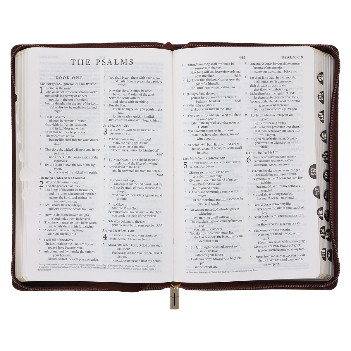 ESV Dark Brown Faux Leather Standard Bible Thumb Indexed With Zip image 3