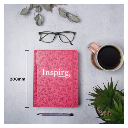 NLT Pink Peony Faux Leather Inspire Filament Bible image 5