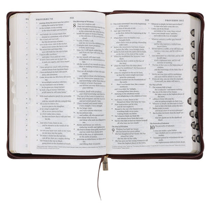 ESV Dark Brown Faux Leather Standard Bible Thumb Indexed With Zip image 5