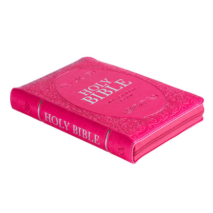 ESV Pink Faux Leather Compact Bible With Zip image 3