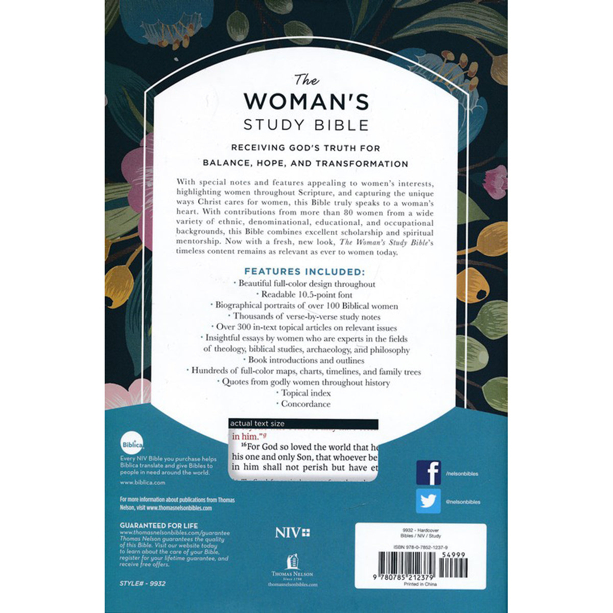 NIV The Womans Study Bible Full-Color Receiving God's Truth (Hardcover) image 1