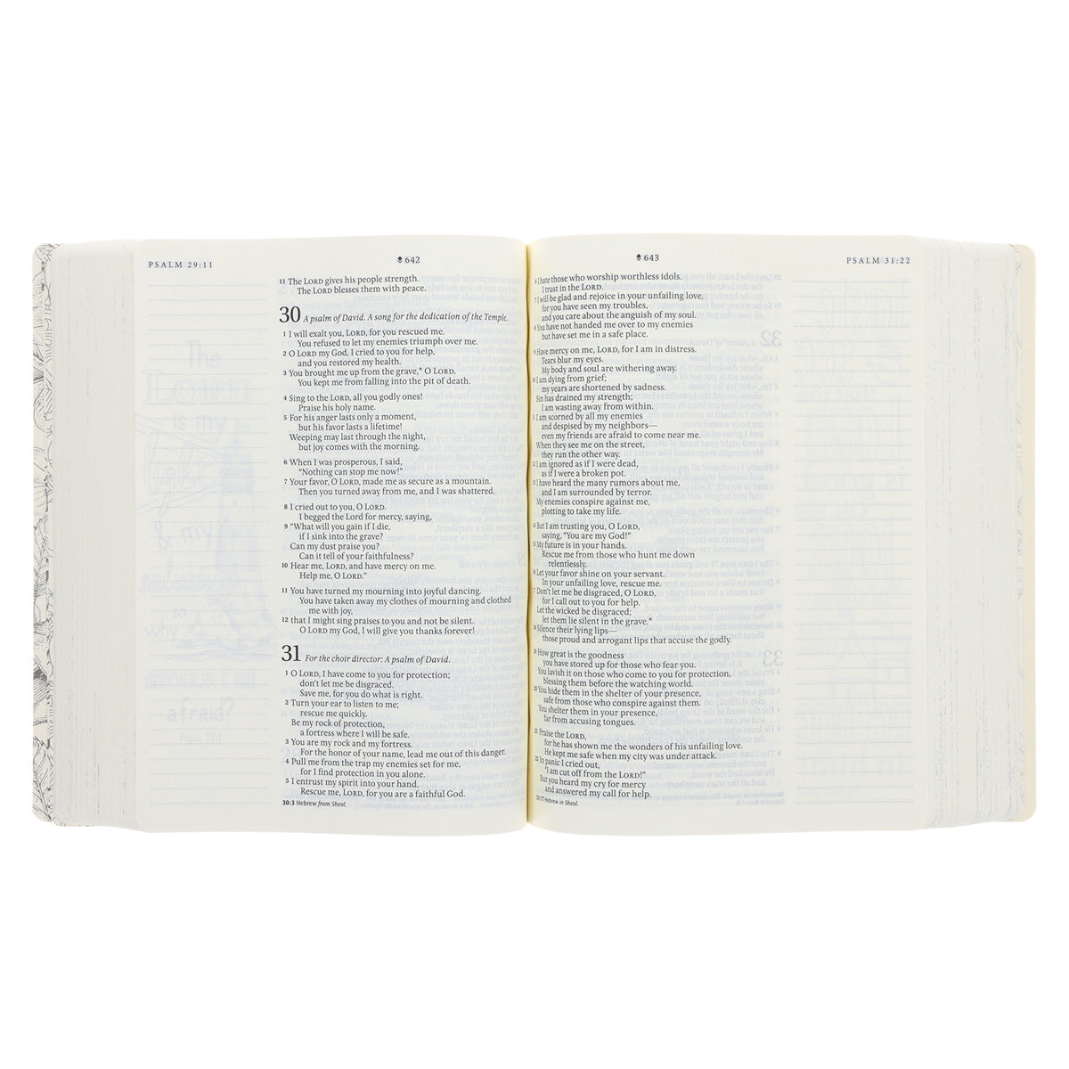 NLT Cream Floral Paperback Inspire Filament-Enabled Bible image 3