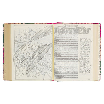 KJV Pink Floral Hardcover My Creative Bible image 5