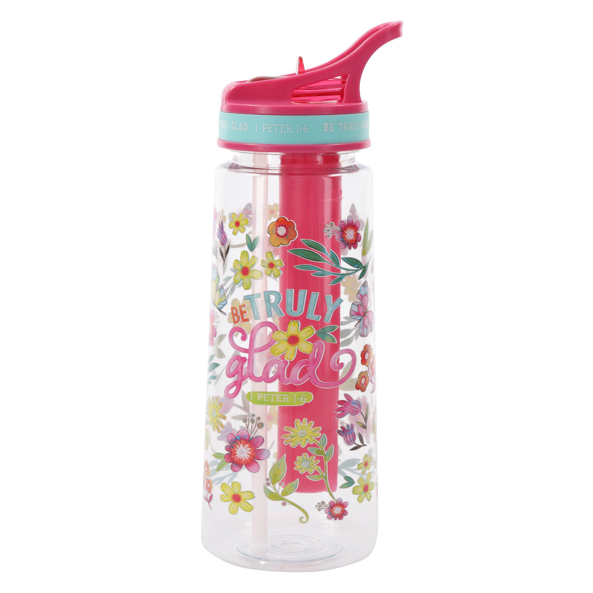 Be Truly Glad Plastic Water Bottle image 0