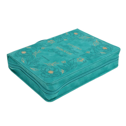 I Can Do All Things Through Christ Teal Faux Leather Bible Bag image 3