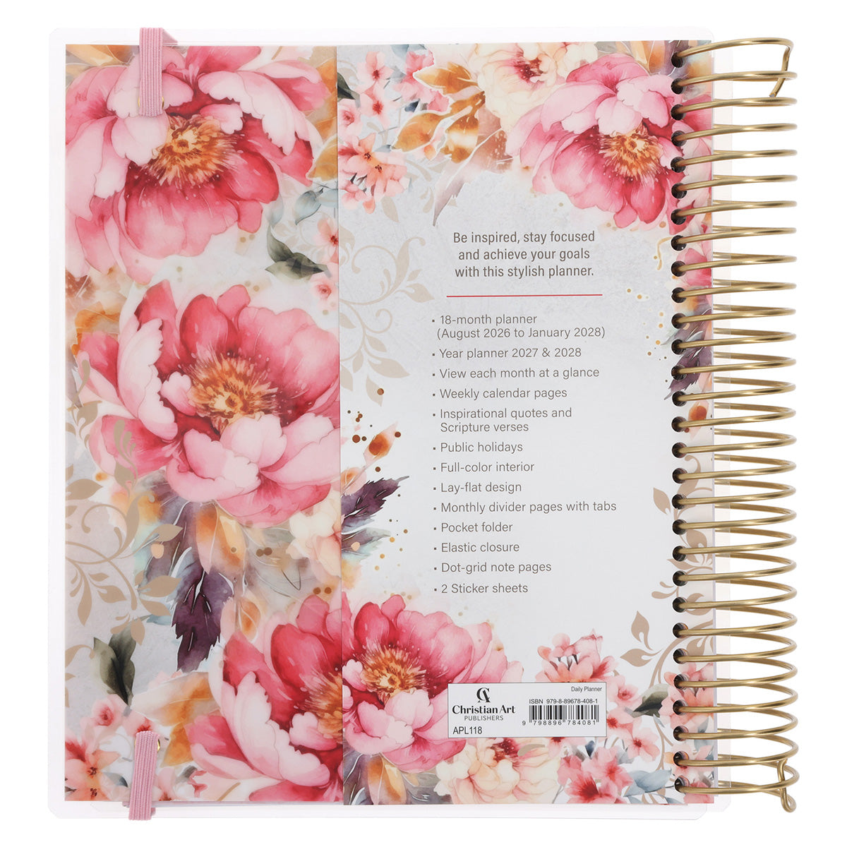 2027 Diary - 18-Month Planner for Women - Strength and Dignity - Wirebound image 1